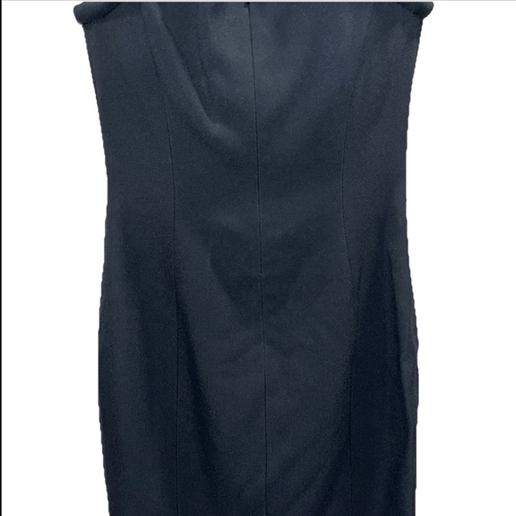 VERSACE Enver Black Sheath Midi Dress IT 40 US 4 ASO Hailey Bieber Stretch NWT - Picture 11 of 15
